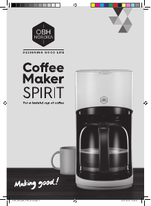Bruksanvisning OBH Nordica 2300 Spirit Black Kaffebryggare