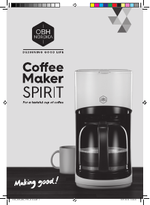 Bruksanvisning OBH Nordica 2309 Spirit Black Kaffebryggare