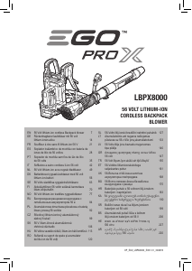 Instrukcja EGO LBPX8000 Dmuchawa do liści