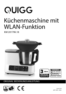 Bedienungsanleitung Quigg KM 2017Wi.18 Küchenmaschine