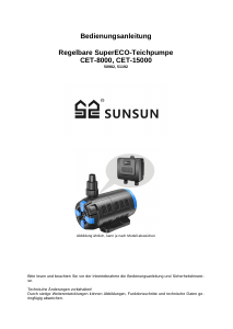 Bedienungsanleitung SunSun CET-8000 Teichpumpe