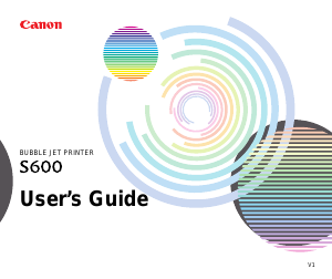 Handleiding Canon Bubble Jet S600 Printer