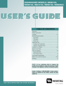 Handleiding Maytag MDB4100 Vaatwasser