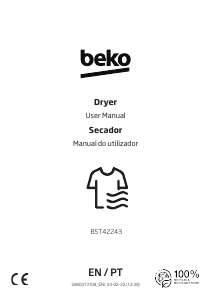 Manual BEKO B5T42243 Máquina de secar roupa
