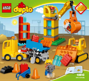 Bruksanvisning Lego set 10813 Duplo Stor byggarbetsplats