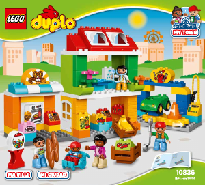 Bruksanvisning Lego set 10836 Duplo Landsbytorg