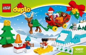 Instrukcja Lego set 10837 Duplo Zimowe ferie Świętego Mikołaja
