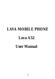 Handleiding Lava A52 Mobiele telefoon