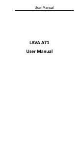 Handleiding Lava A71 Mobiele telefoon