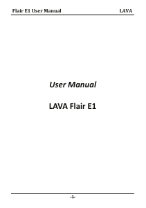 Handleiding Lava Flair E1 Mobiele telefoon