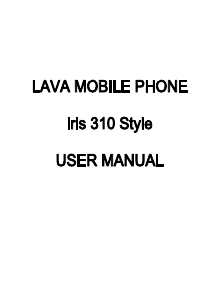 Handleiding Lava Iris 310 Style Mobiele telefoon