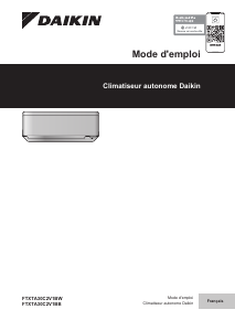 Mode d’emploi Daikin FTXTA30C2V1BW Climatiseur