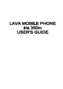 Manual Lava Iris 350m Mobile Phone