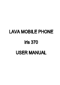 Manual Lava Iris 370 Mobile Phone