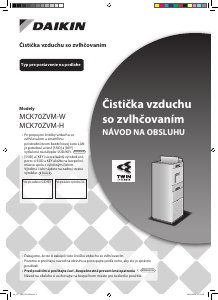 Návod Daikin MCK70ZVM-W Čistička vzduchu