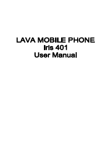 Manual Lava Iris 401 Mobile Phone