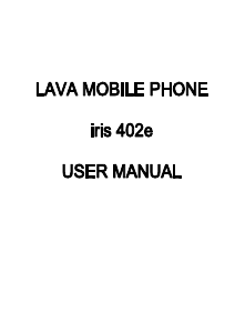 Manual Lava Iris 402e Mobile Phone