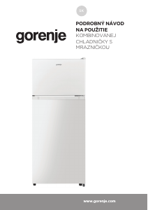 Návod Gorenje RF312EPW4 Chladnička s mrazničkou