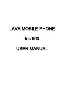 Handleiding Lava Iris 500 Mobiele telefoon