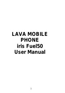 Handleiding Lava Iris Fuel 50 Mobiele telefoon