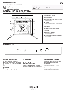 Vadovas Hotpoint FI6 861 SP IX HA Orkaitė