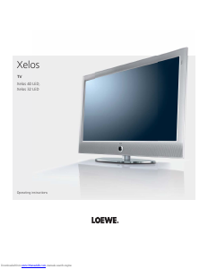 Manual Loewe Xelos 32 LCD Television