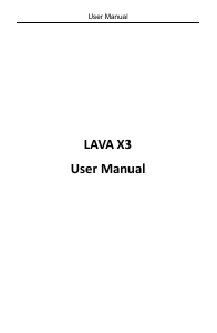 Manual Lava X3 Mobile Phone