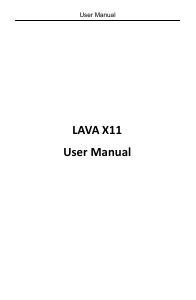 Manual Lava X11 Mobile Phone
