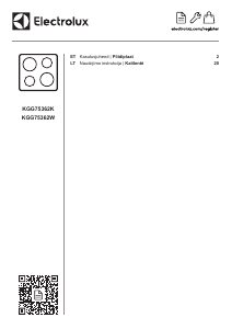 Vadovas Electrolux KGG75362K Kaitlentė