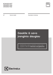 Vadovas Electrolux KOAAS31WT Orkaitė