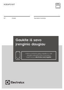 Vadovas Electrolux KOEAP31WT Orkaitė