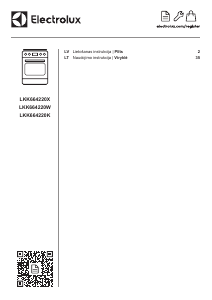 Rokasgrāmata Electrolux LKK664220X Kombinētā plīts