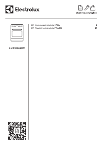 Vadovas Electrolux LKR520066W Diapazonas