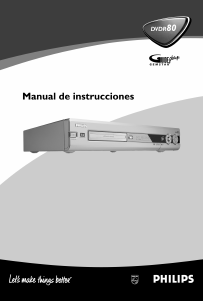 Manual de uso Philips DVDR80 Reproductor DVD