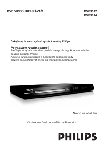 Návod Philips DVP3142 DVD prehrávač
