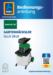 Bedienungsanleitung Gardenline GLLH 2848 Gartenhäcksler