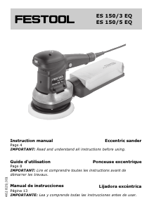 Manual Festool ES 150/3 EQ Orbital Sander