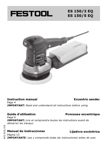 Manual Festool ES 150/5 EQ Orbital Sander