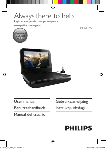 Instrukcja Philips PD7025 Odtwarzacz DVD
