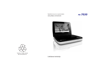 Rokasgrāmata Philips PD7030 DVD atskaņotājs