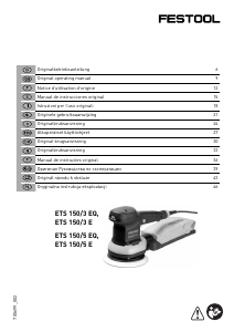 Manual Festool ETS 150/5 EQ Lixadeira vibratória
