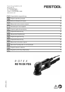 Manual Festool RO 90 DX FEQ Rotex Lixadeira vibratória