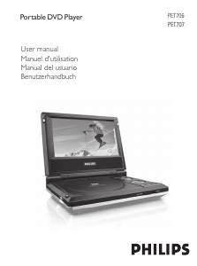 Manual de uso Philips PET707 Reproductor DVD