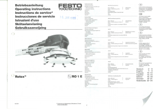 Mode d’emploi Festo RO 1 E Ponceuse vibrante