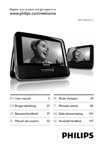 Manuale Philips PET740 Lettore DVD