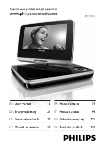 Brugsanvisning Philips PET742 DVD afspiller
