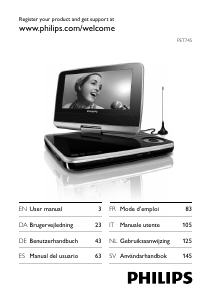 Manuale Philips PET745 Lettore DVD