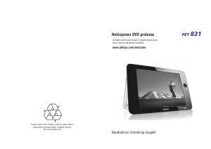 Vadovas Philips PET831 DVD leistuvas