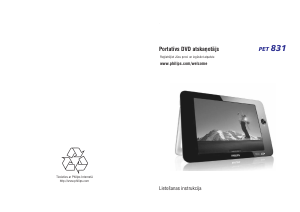 Rokasgrāmata Philips PET831 DVD atskaņotājs