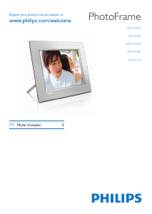 Mode d’emploi Philips 8FF3CDW Cadre photo numérique